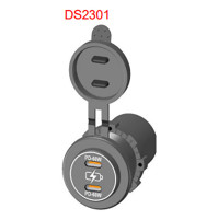 Dual Port USB Socket - 12-24V - DS2301 - ASM
